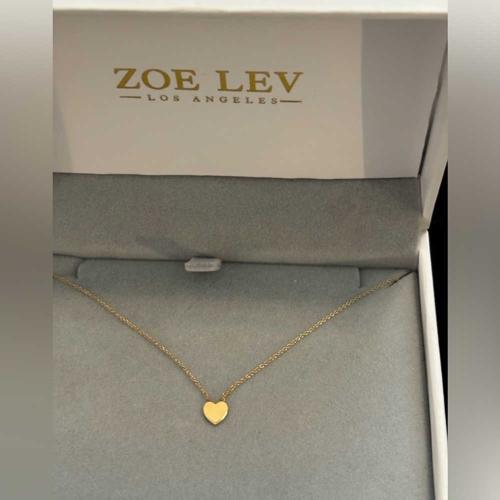 14k Gold Heart Necklace - Picture 10 of 12